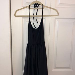 American Apparal Black Halter Skater Dress